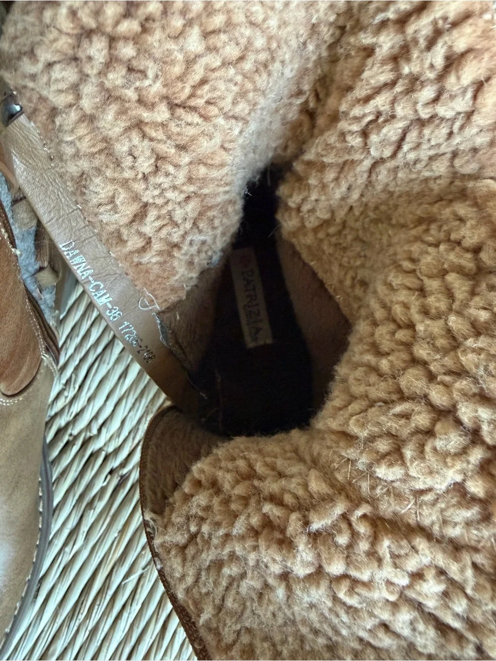 Patricia by Spring Step Brown & Tan Suede-Trim Lace Back Winter Boots Size 38